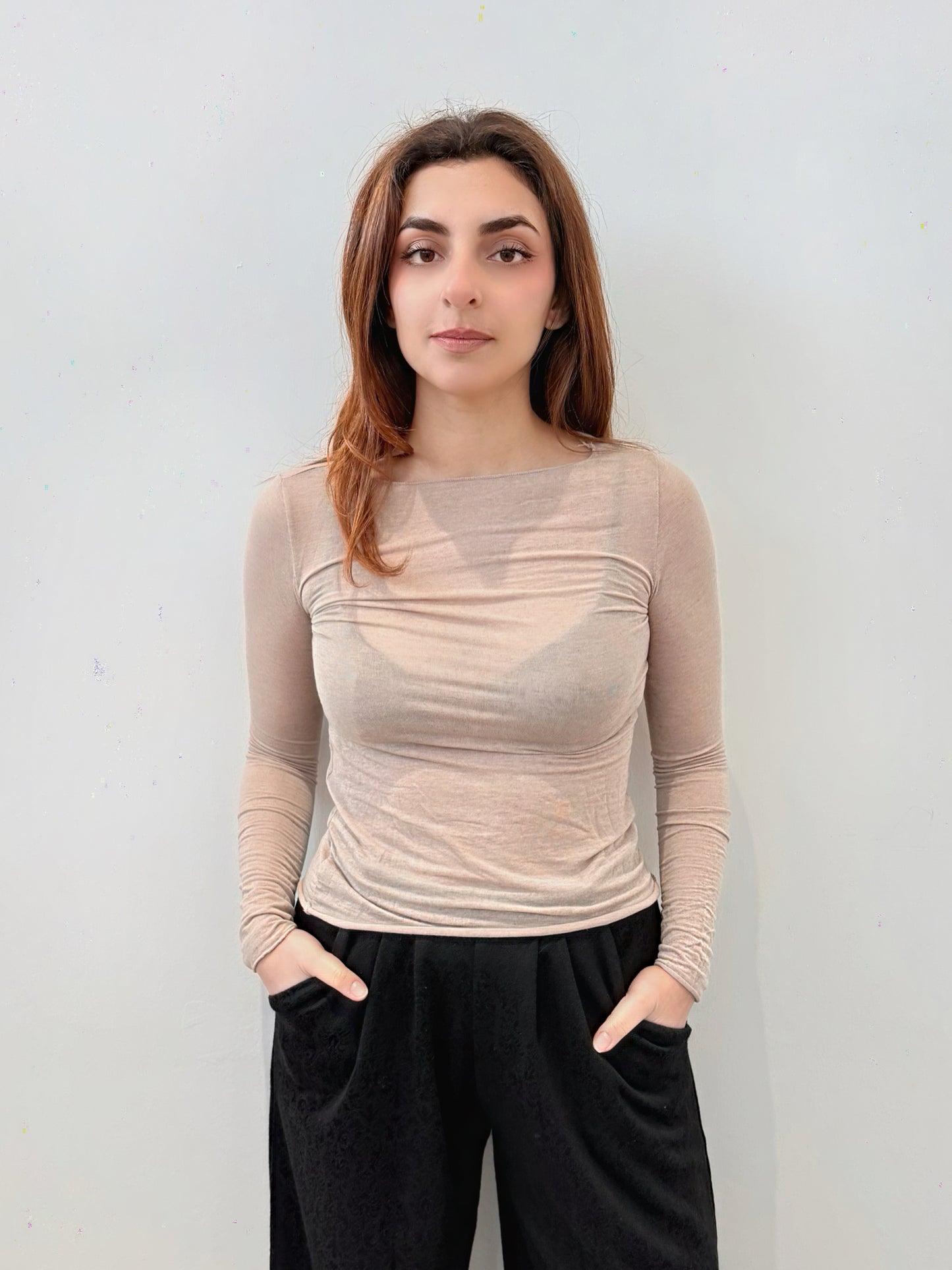 Maglia ultralight con cashmere