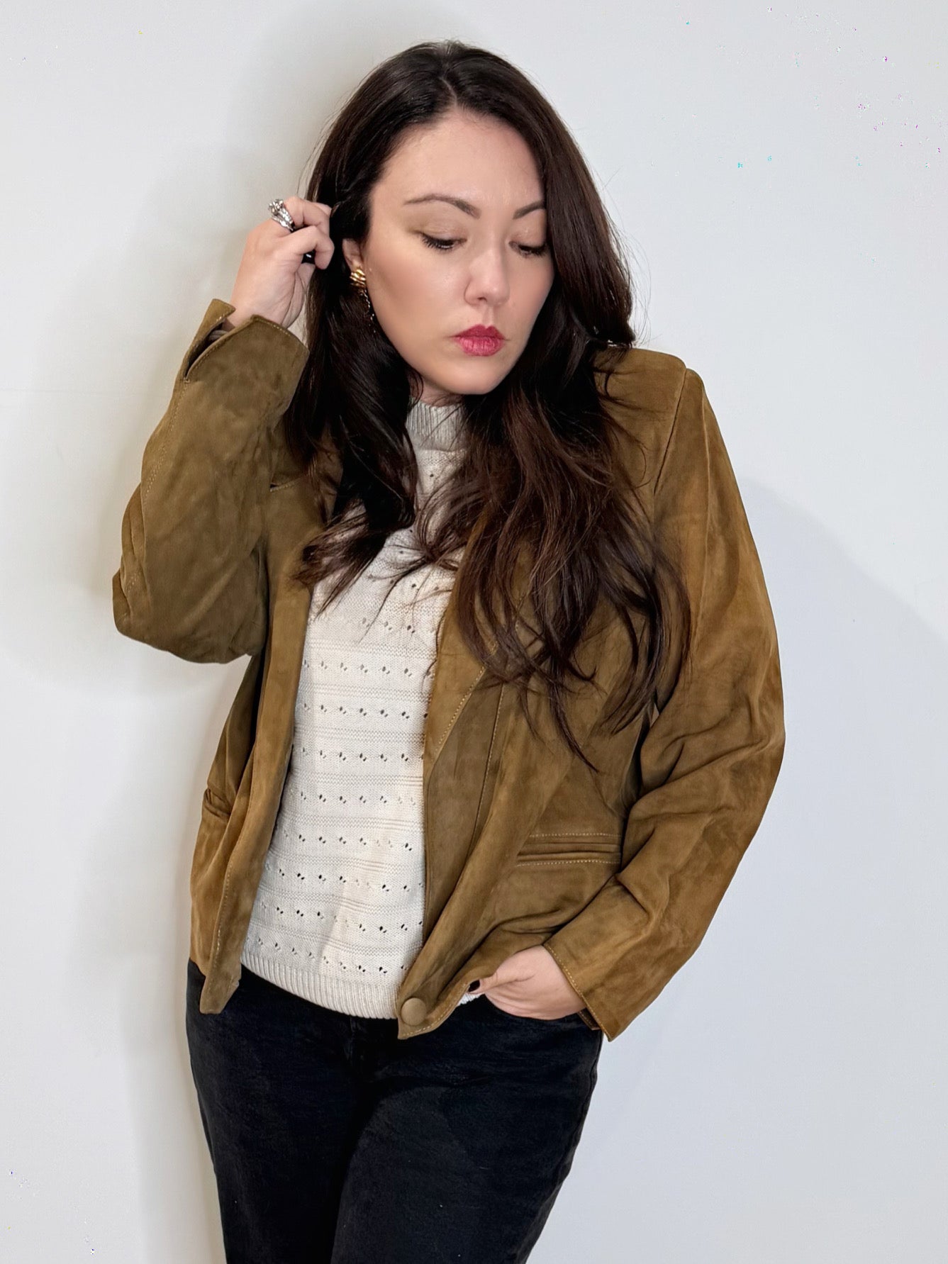 Chiodo in suede