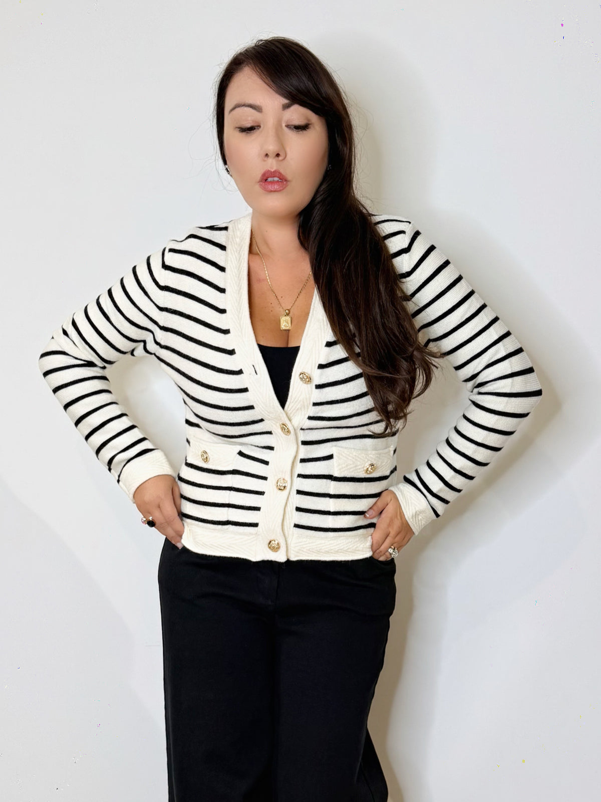 Cardigan a righe