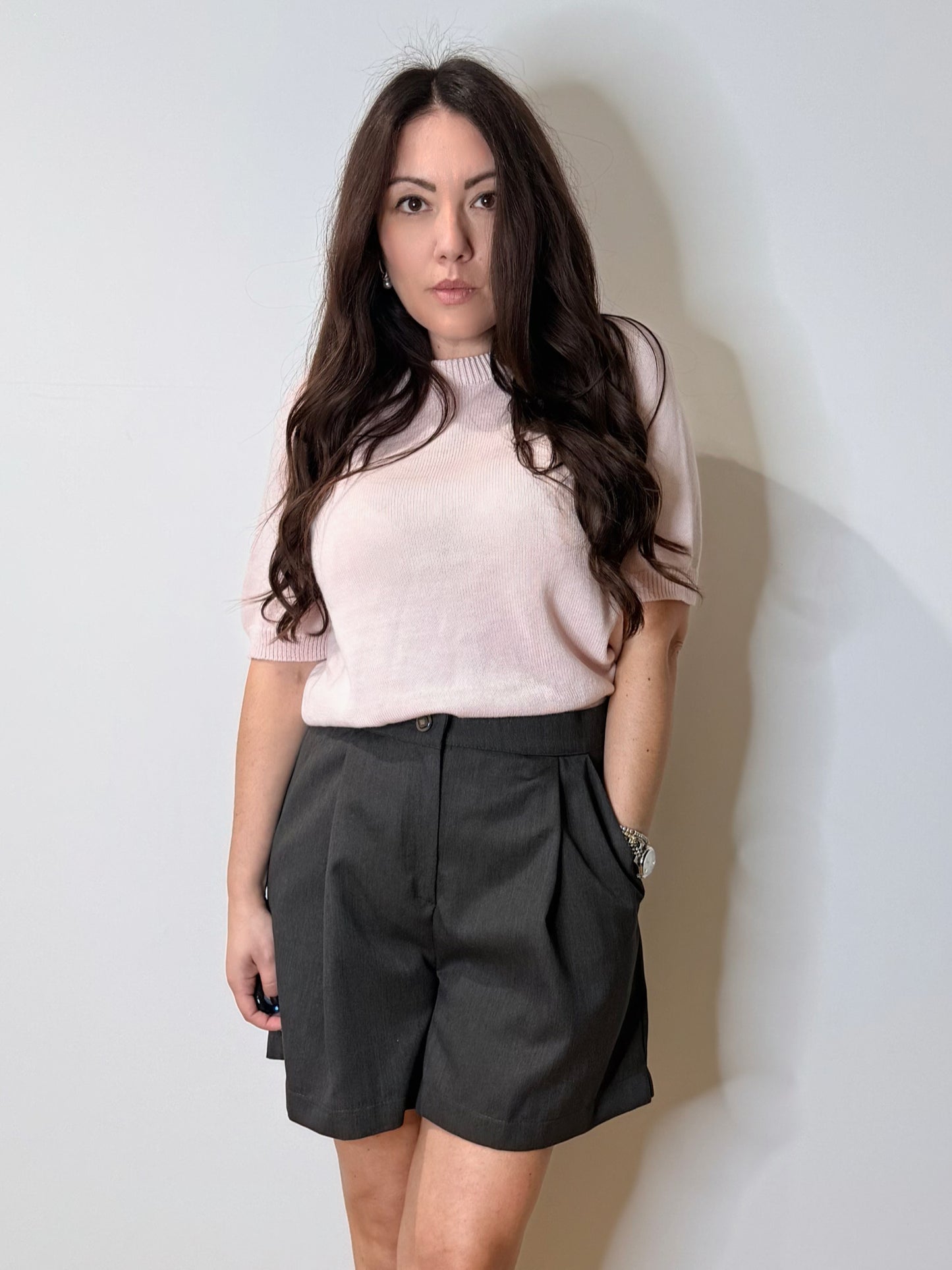 Shorts sartoriali in fresco lana