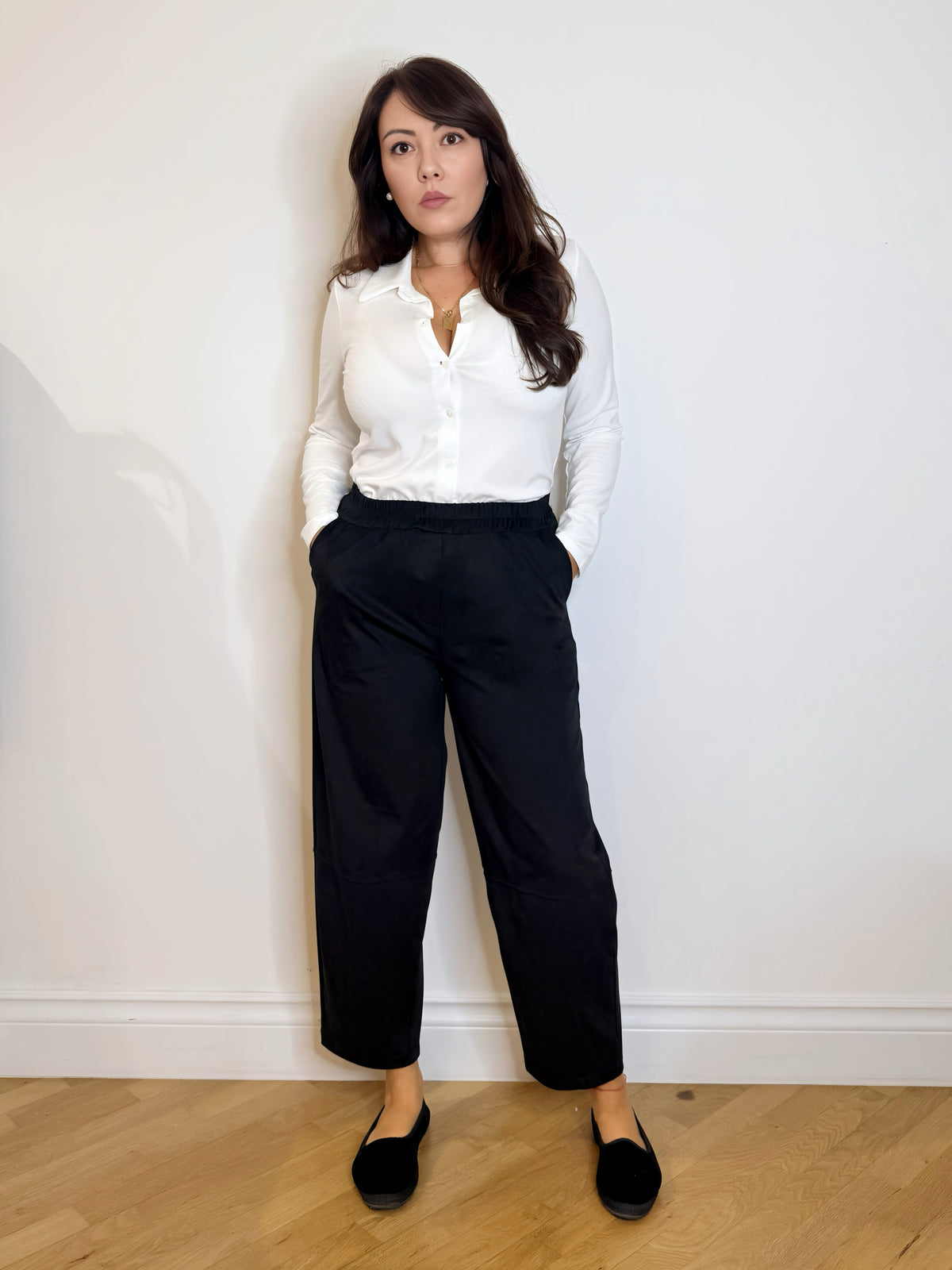 Pantalone in suede sintetico
