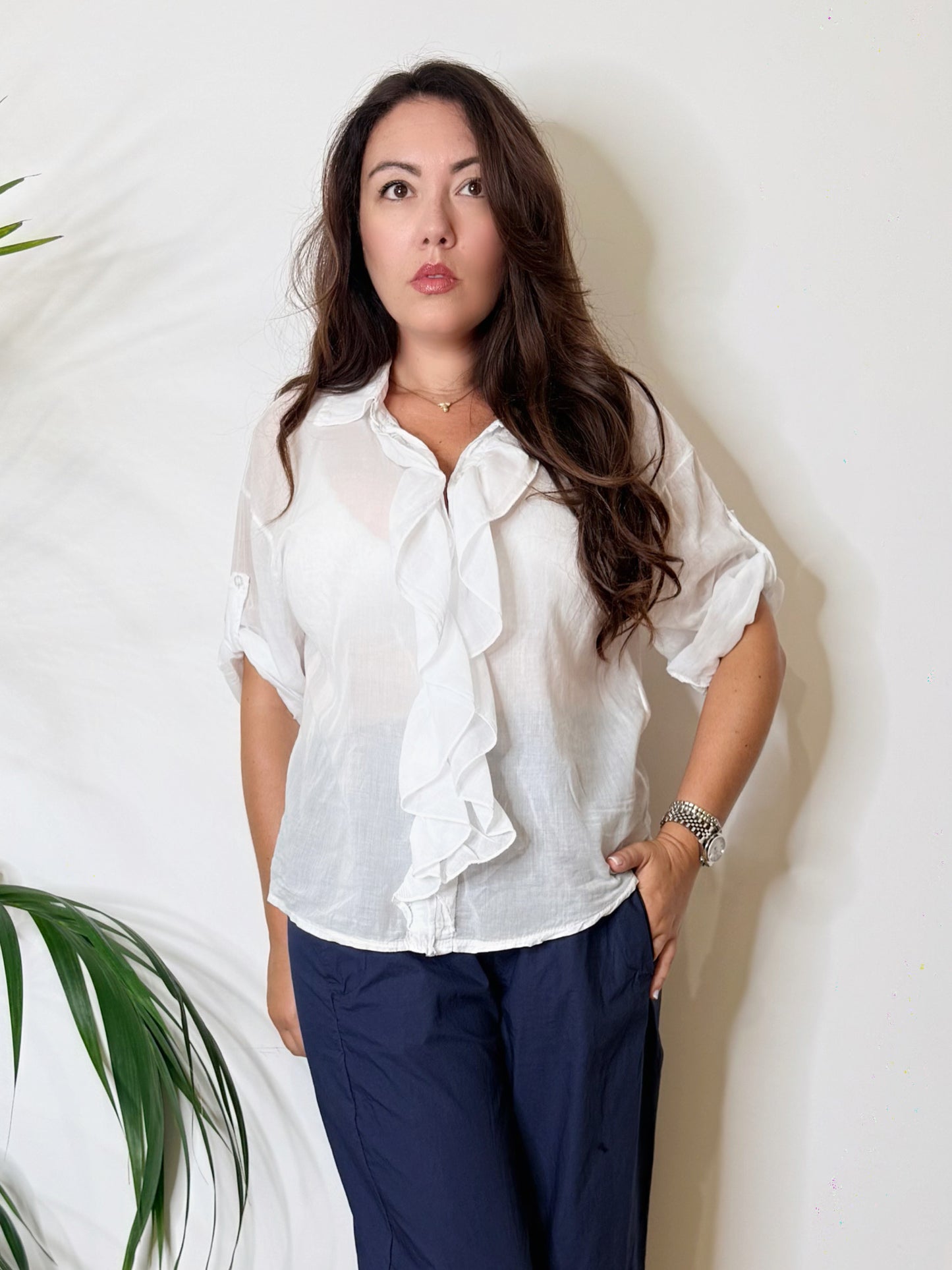 Camicia con volant