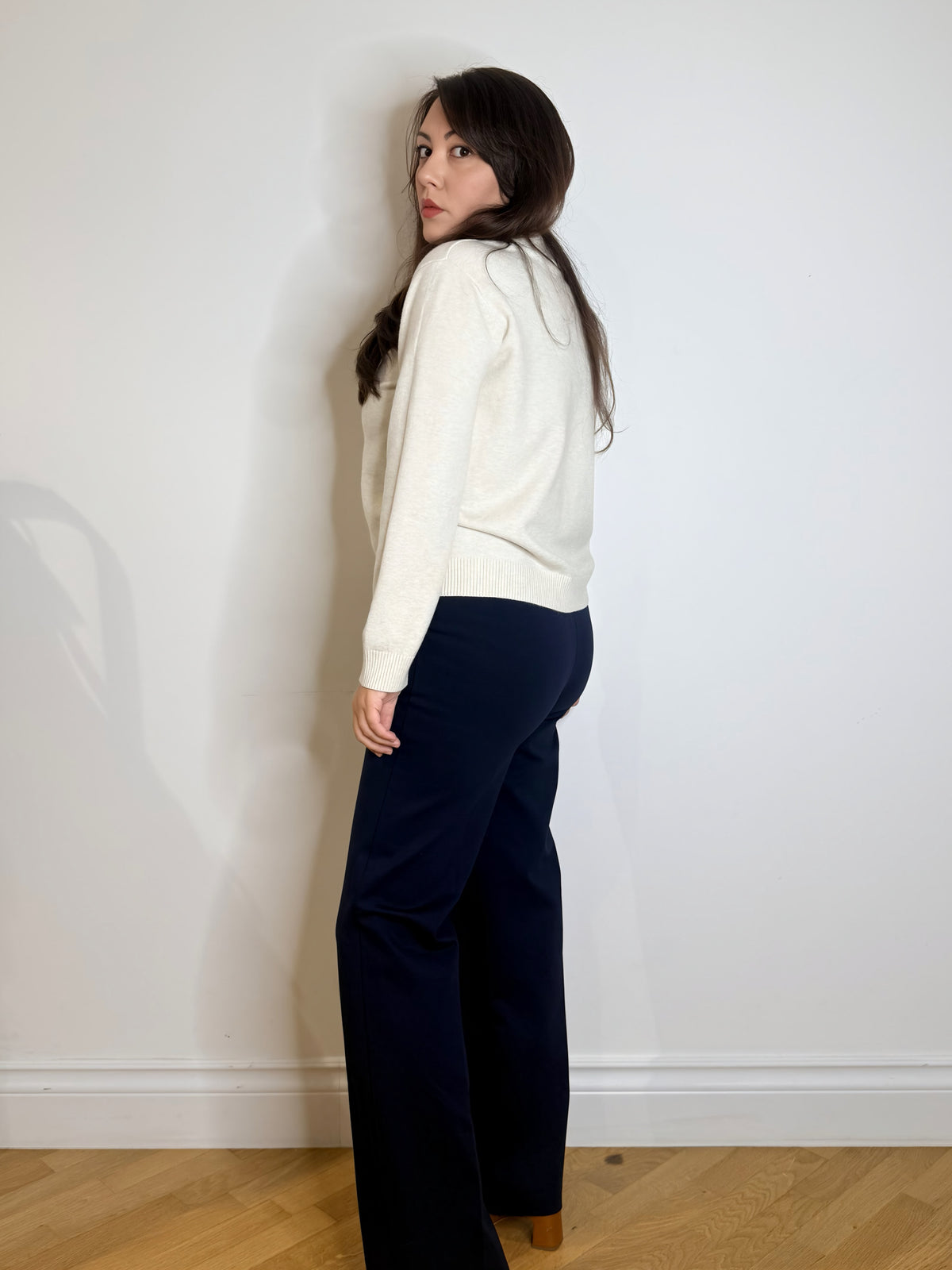 Pantalone palazzo in punto Milano blu