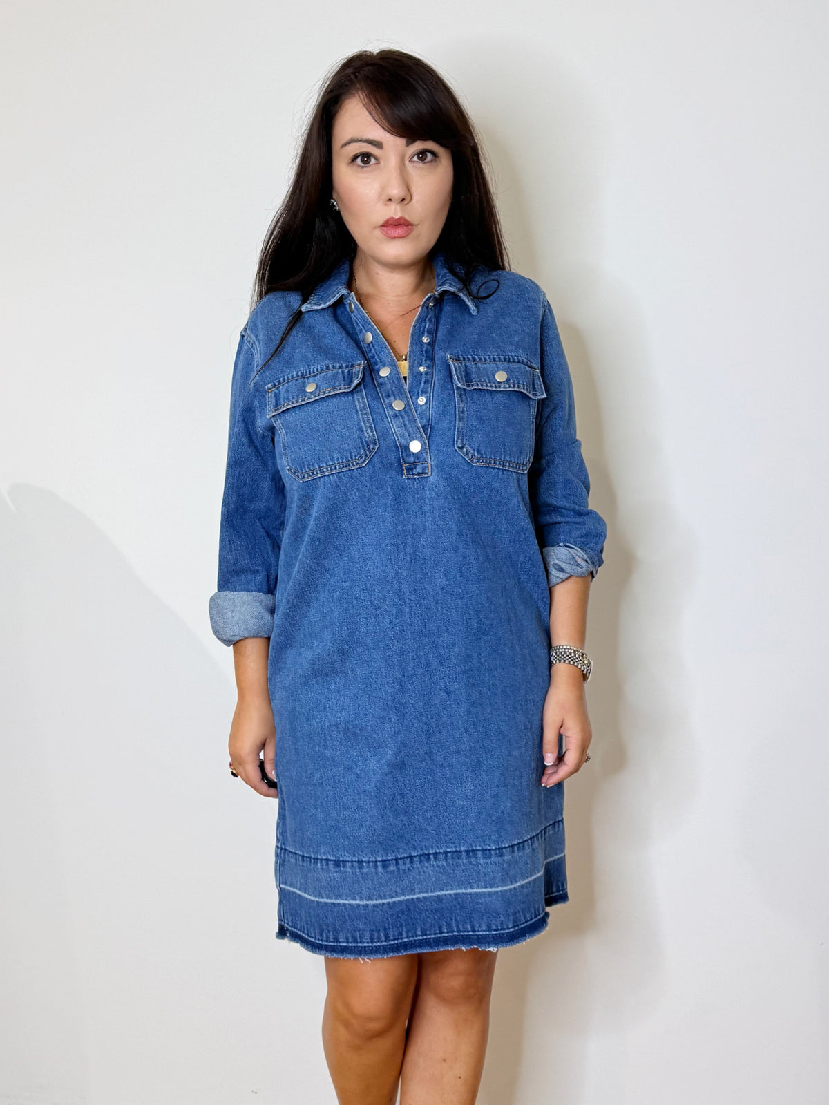 Abito in denim 100%cotone