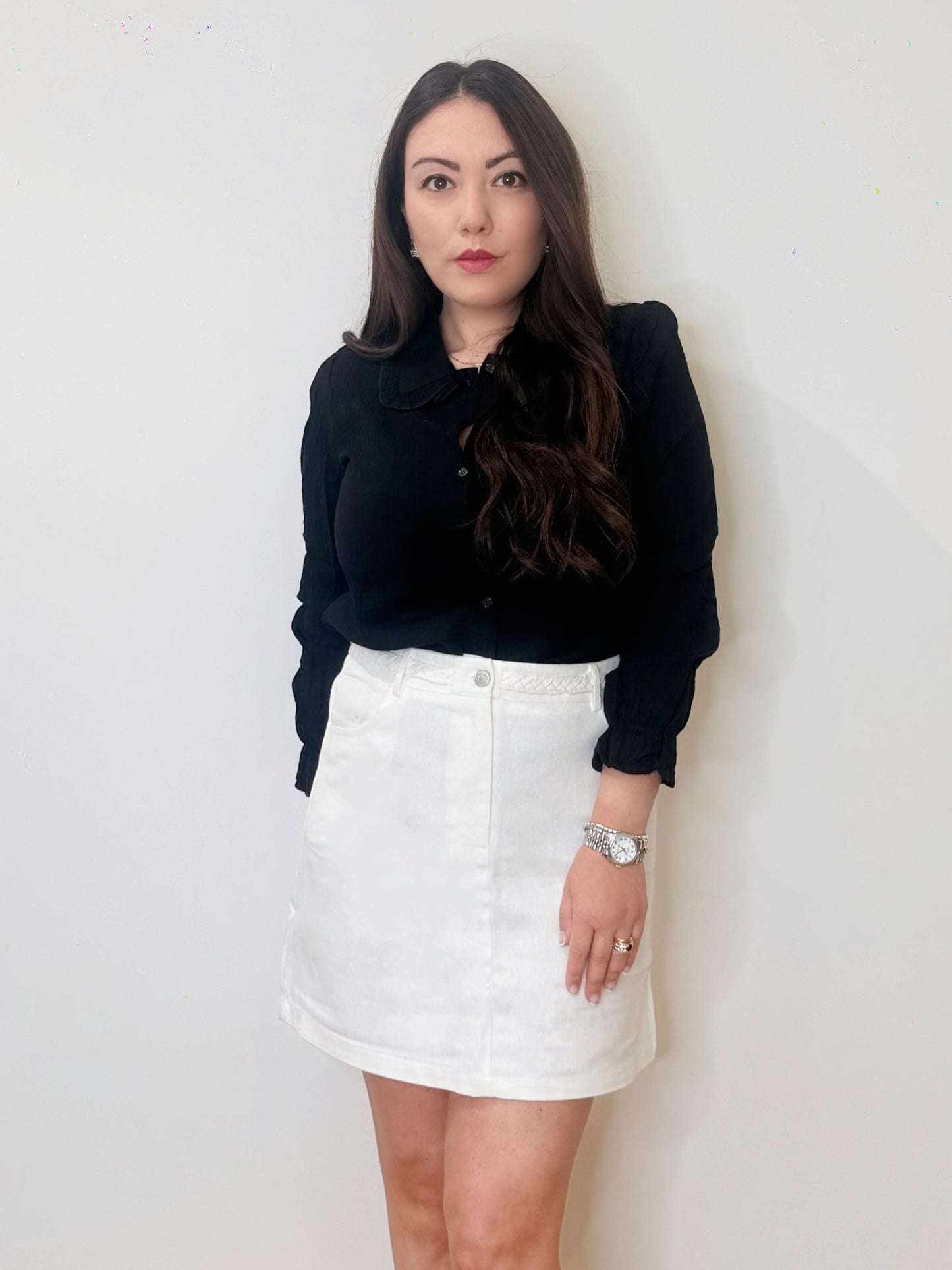 Gonna in denim bianco