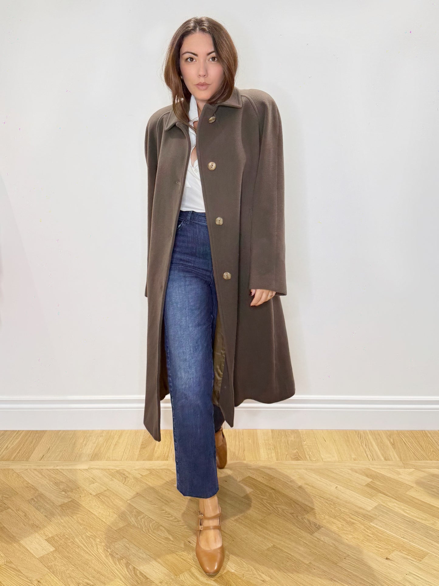 Capotto in lana mocha mousse