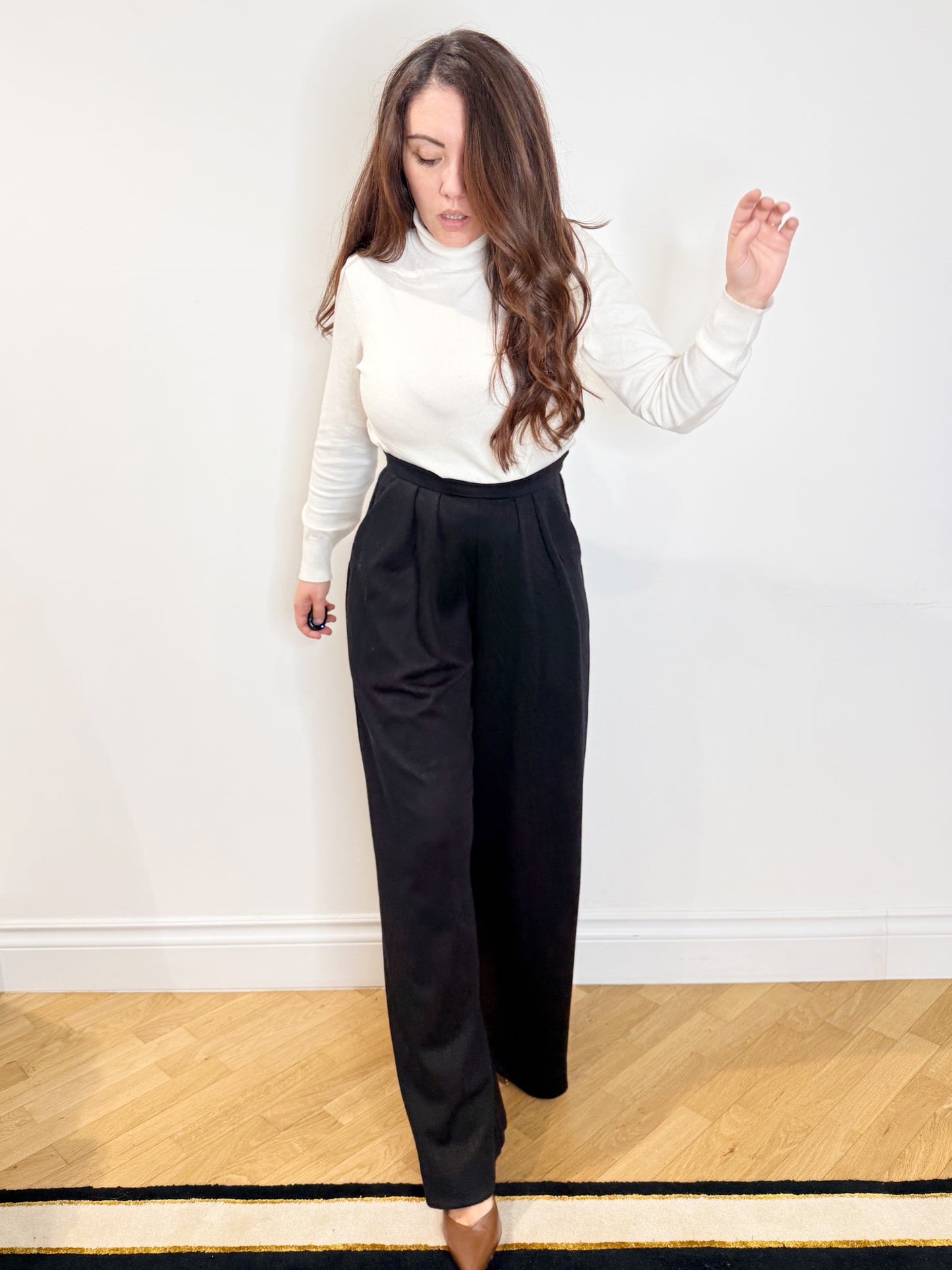 Pantalone sartoriale in damascato