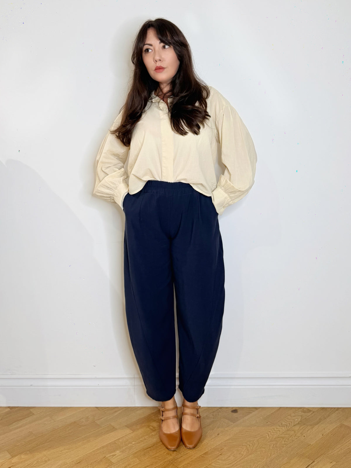 Pantalone harem con pinces