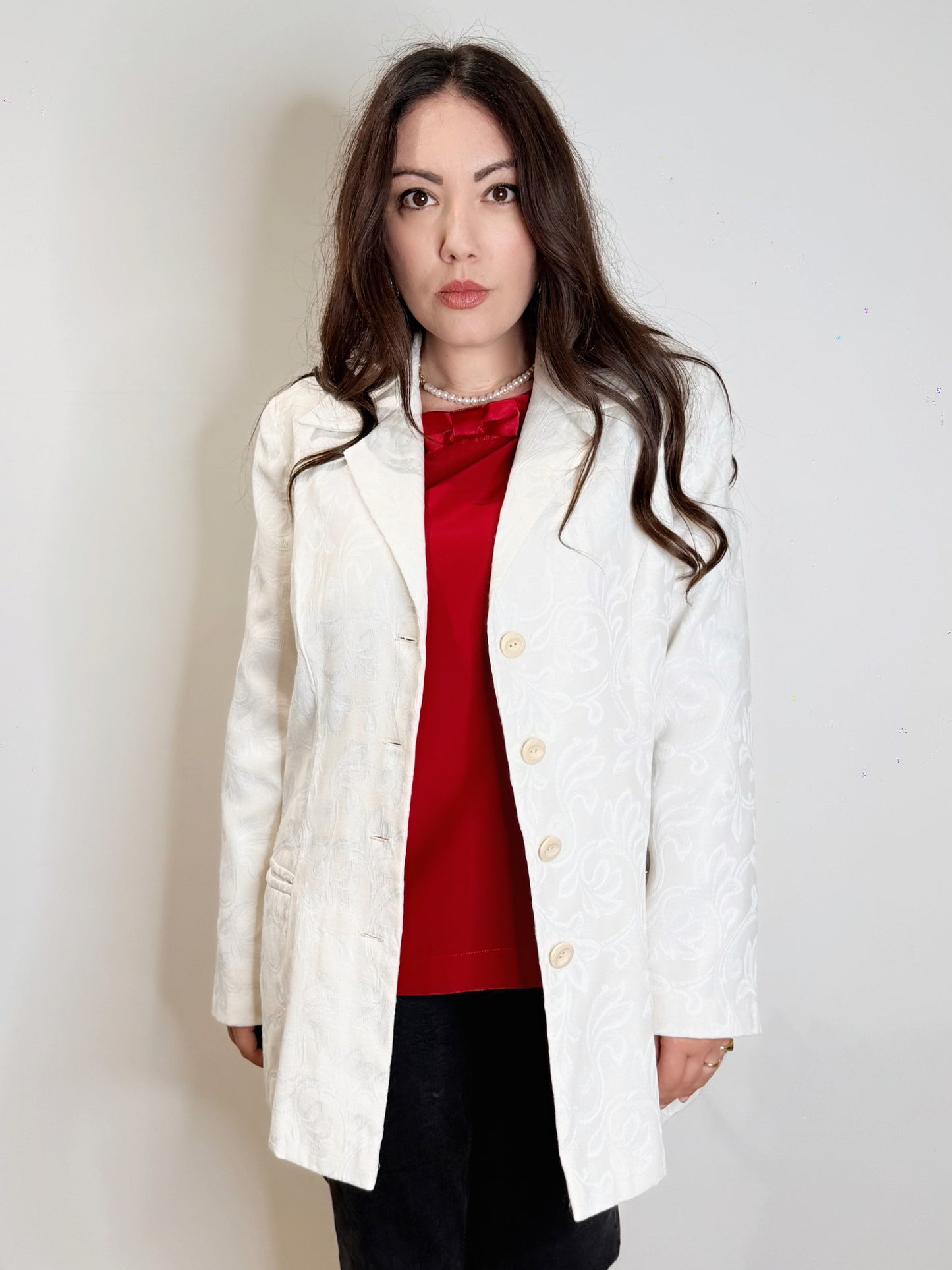 Blazer lungo in broccato