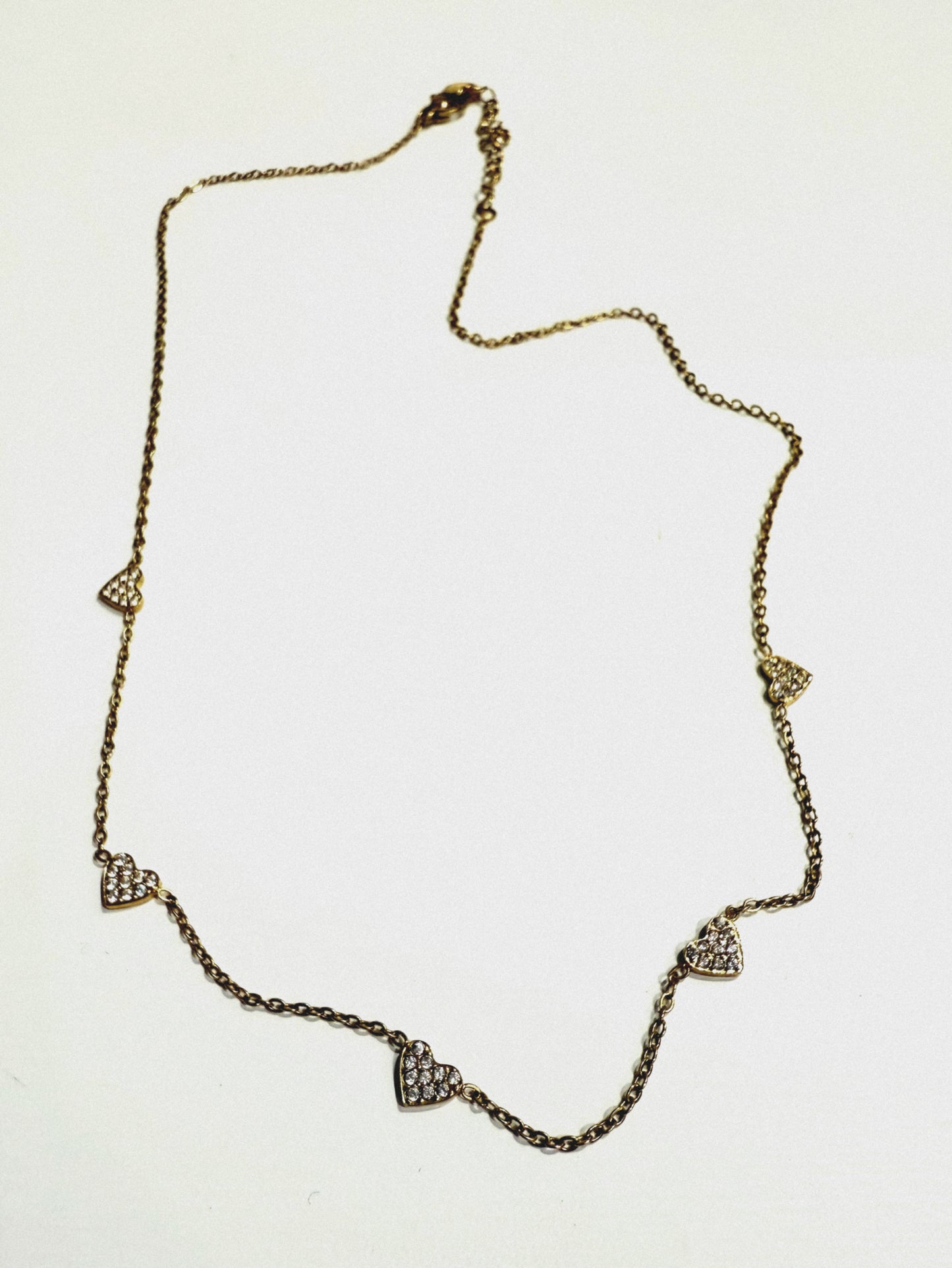 Collana cuoricini gold