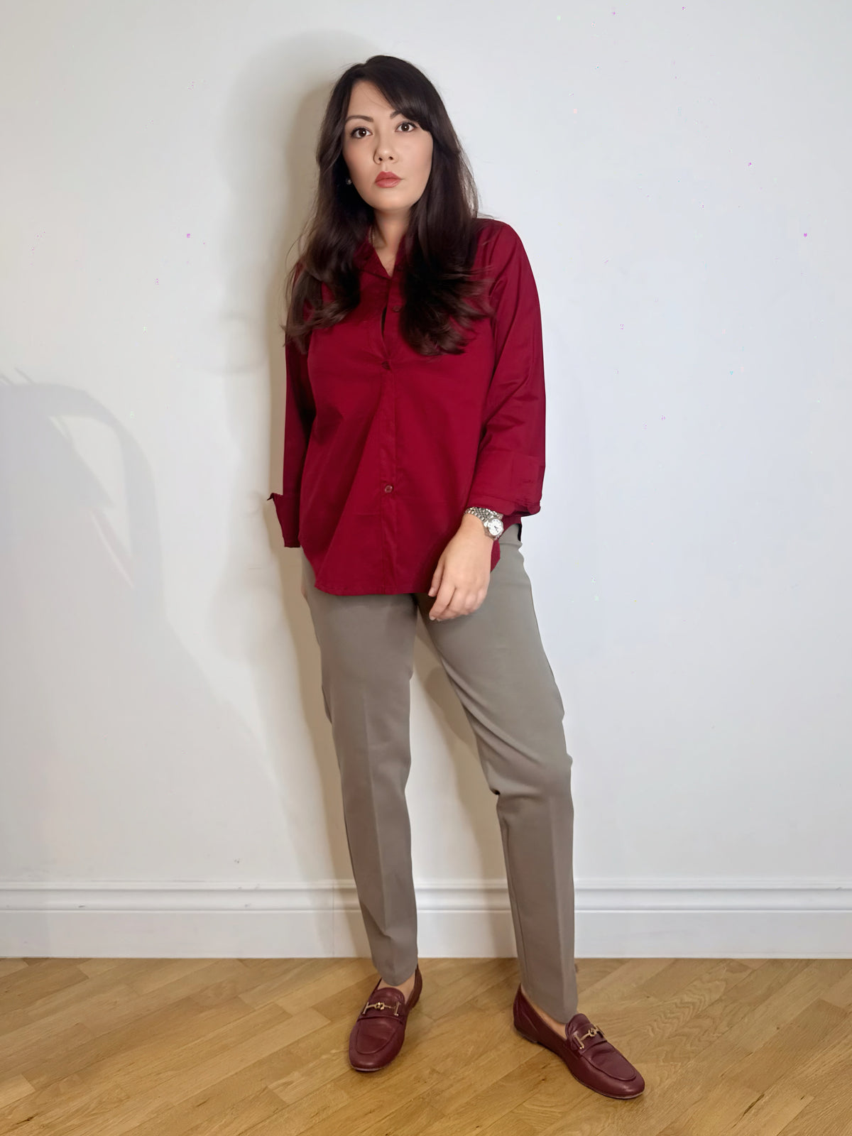 Pantalone gamba dritta in punto Milano fango