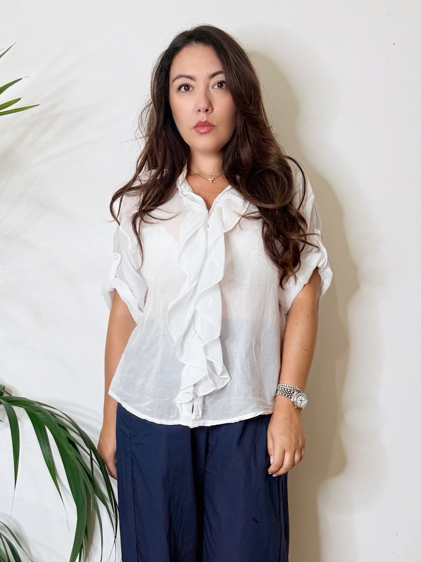Camicia con volant