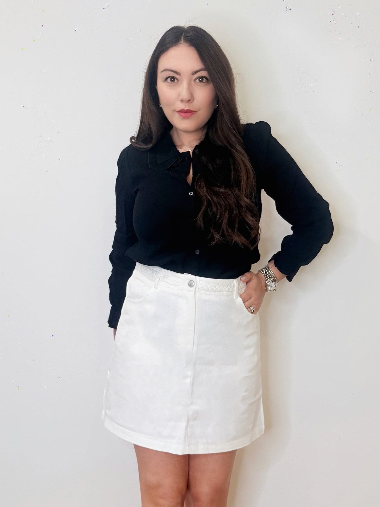 Gonna in denim bianco