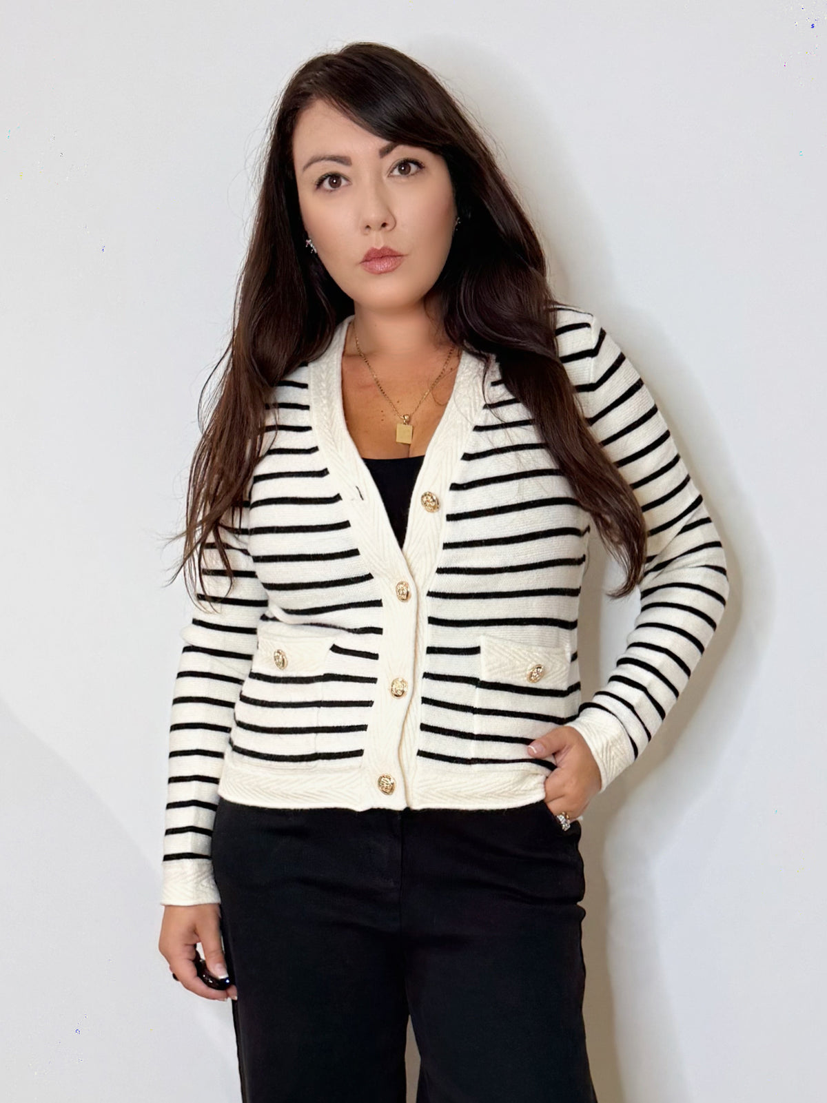Cardigan a righe