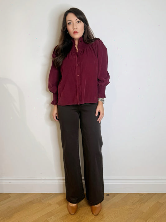 Jeans wide leg testa di moro