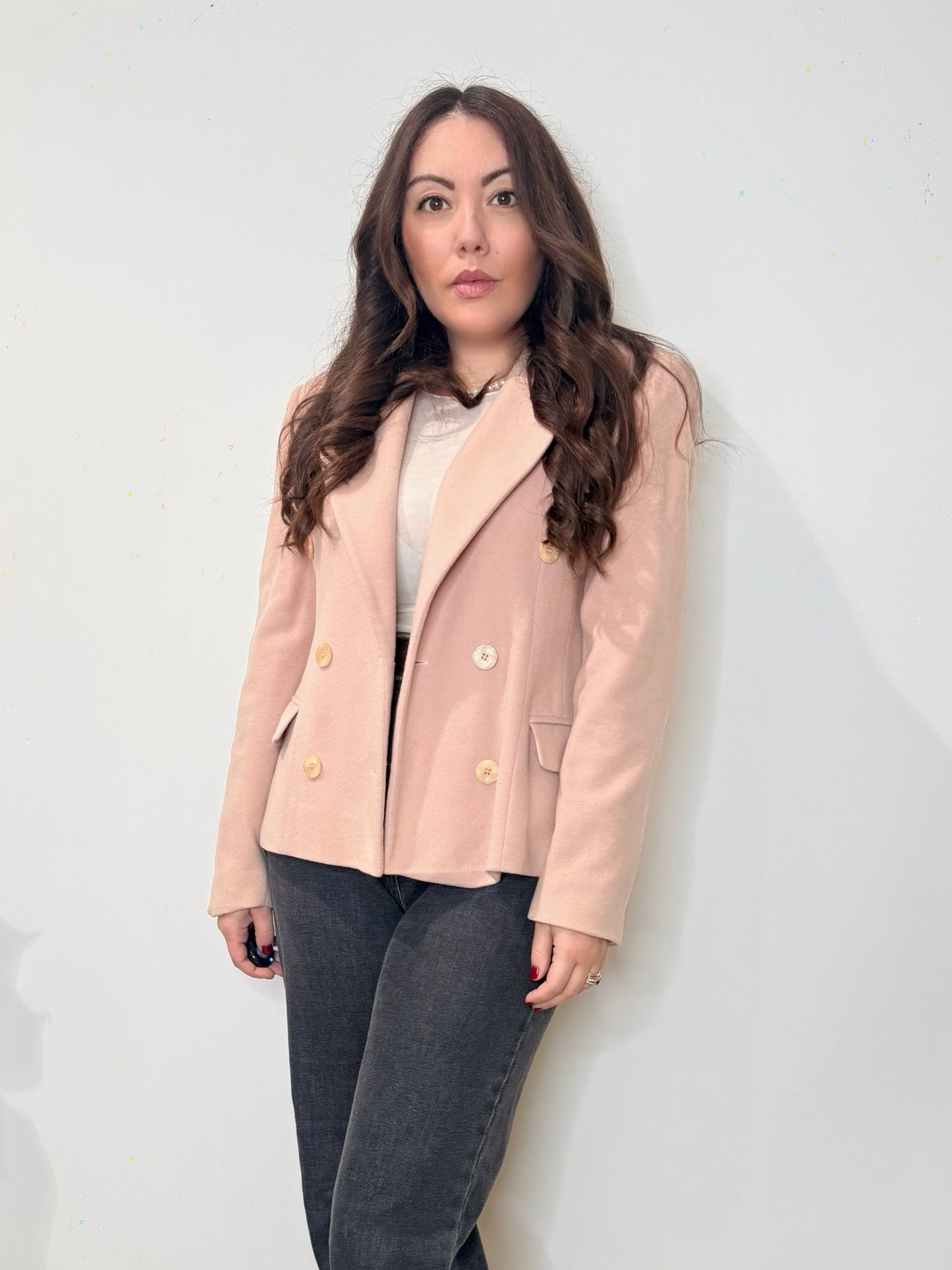 Giacca vintage rosa pastello