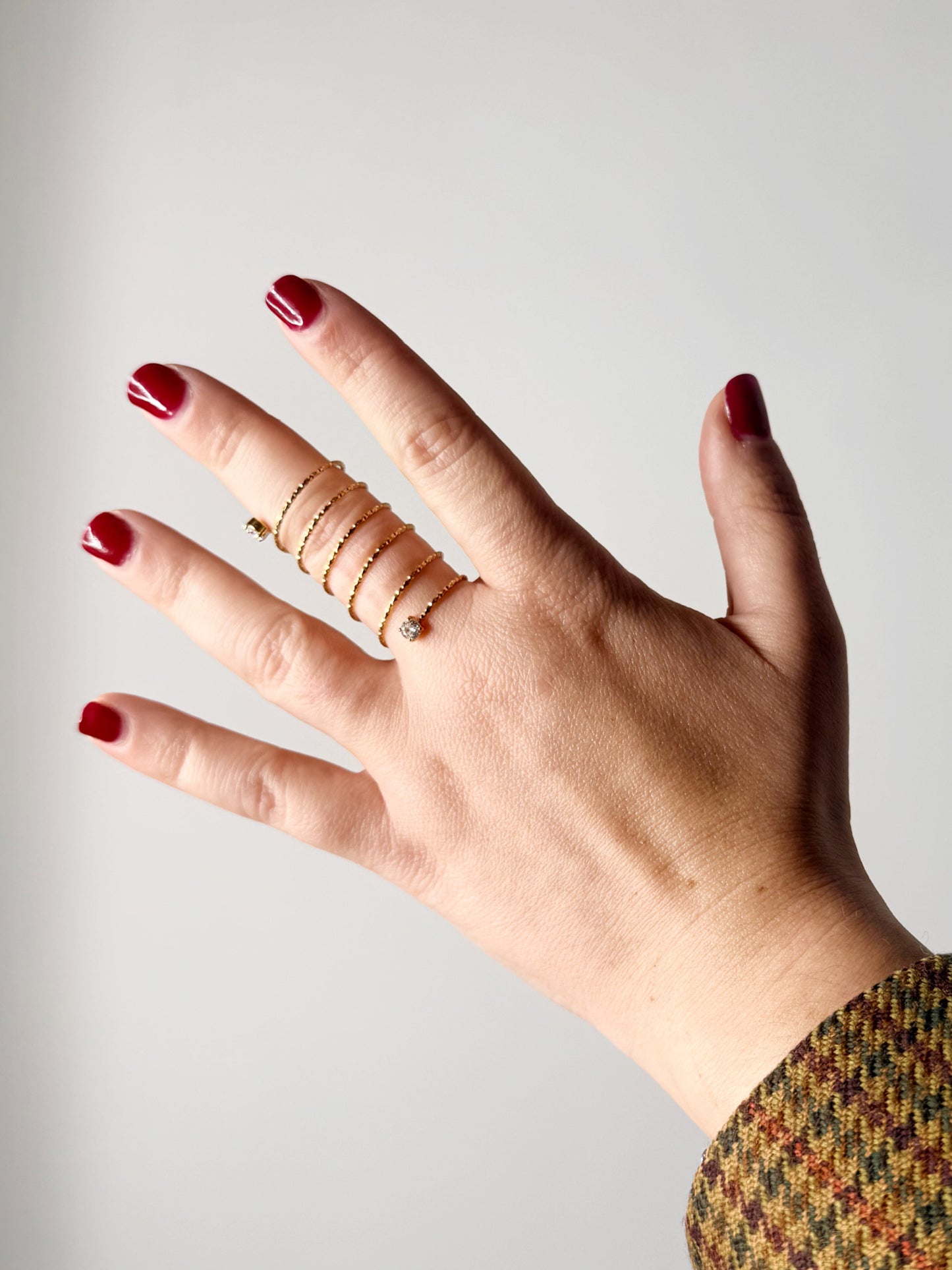 Anello spirale con strass