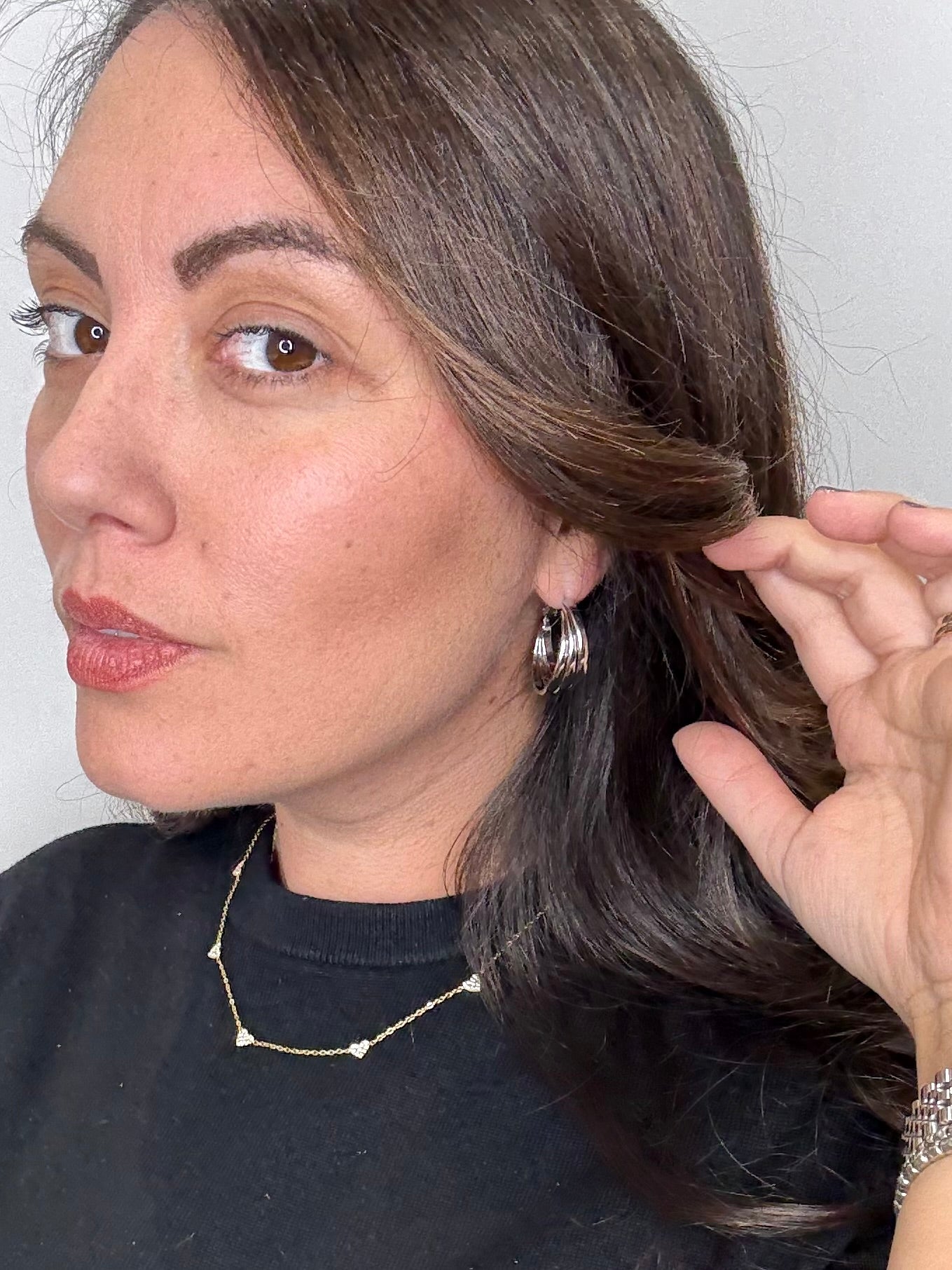 Orecchini 3 cerchi silver