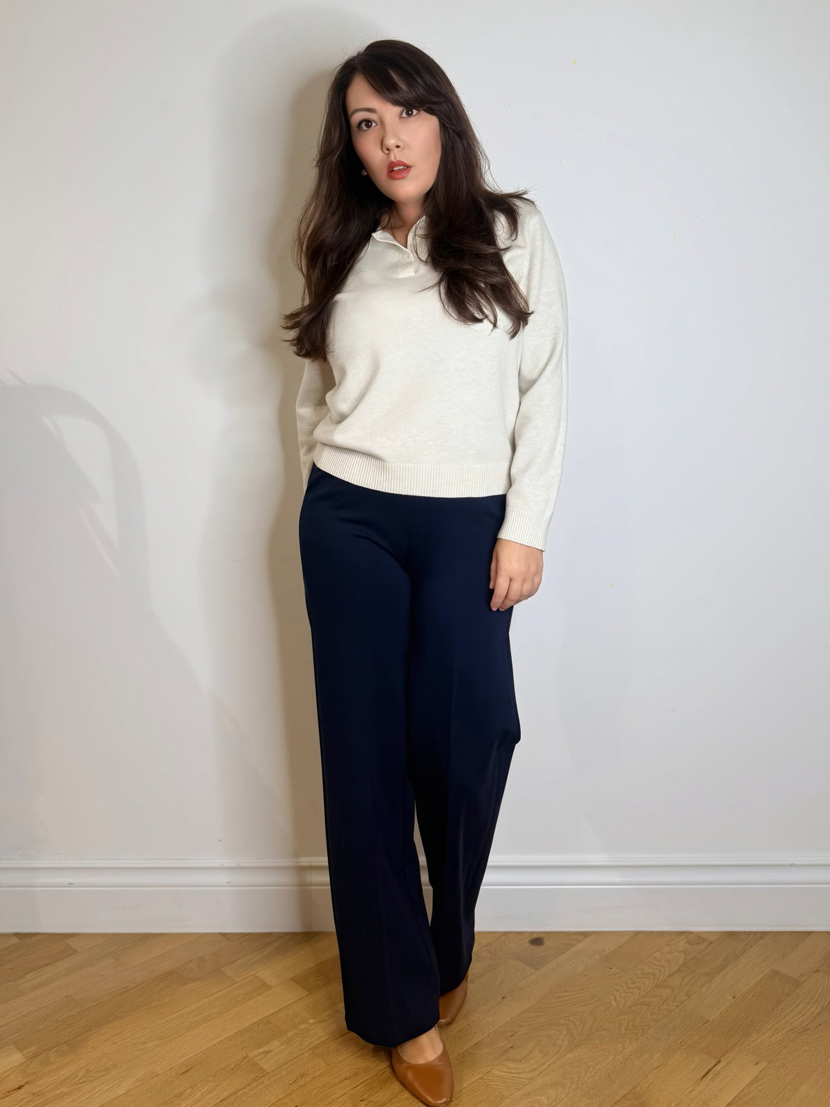 Pantalone palazzo in punto Milano blu