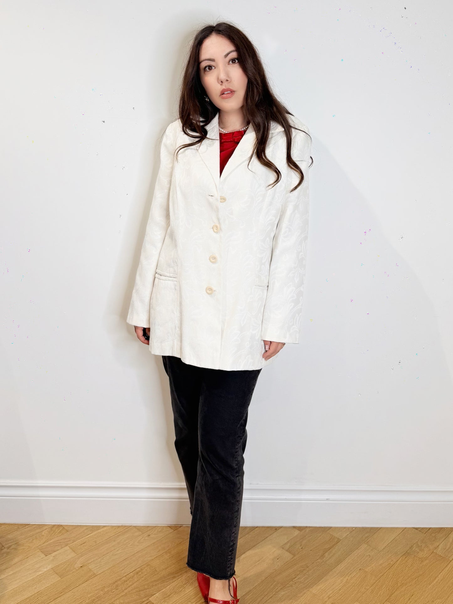 Blazer lungo in broccato