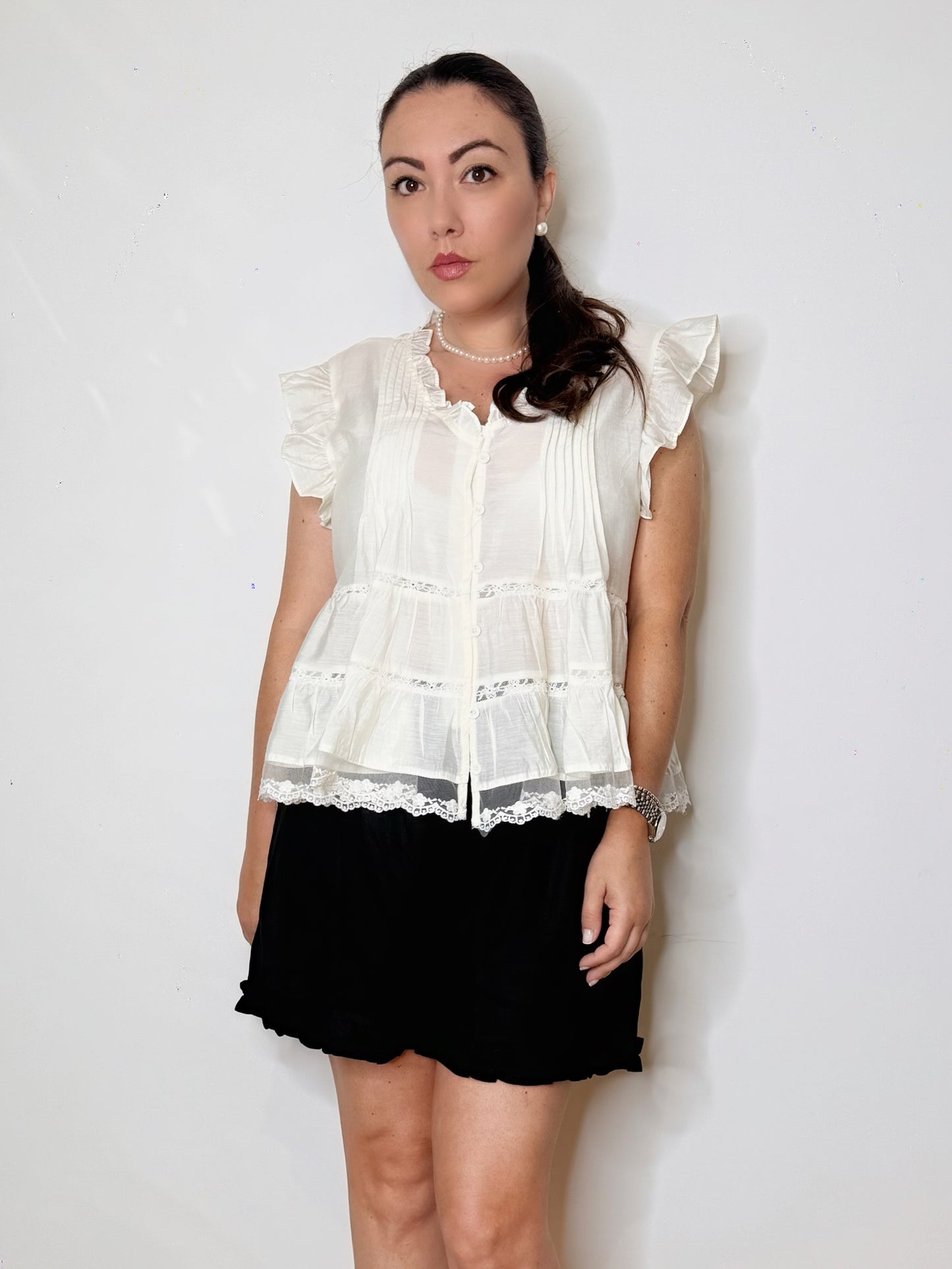 Shorts svasato nero