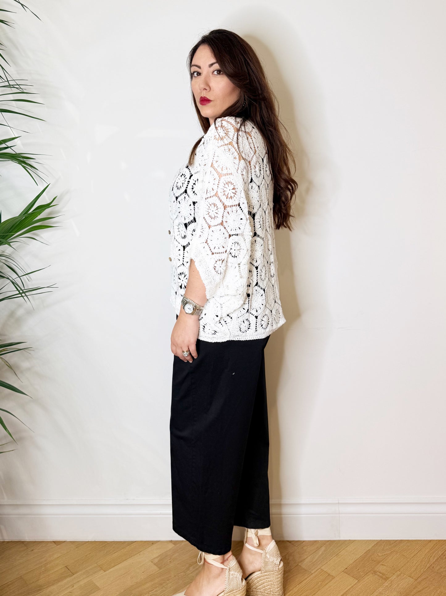 Cardigan lavorato 100% cotone