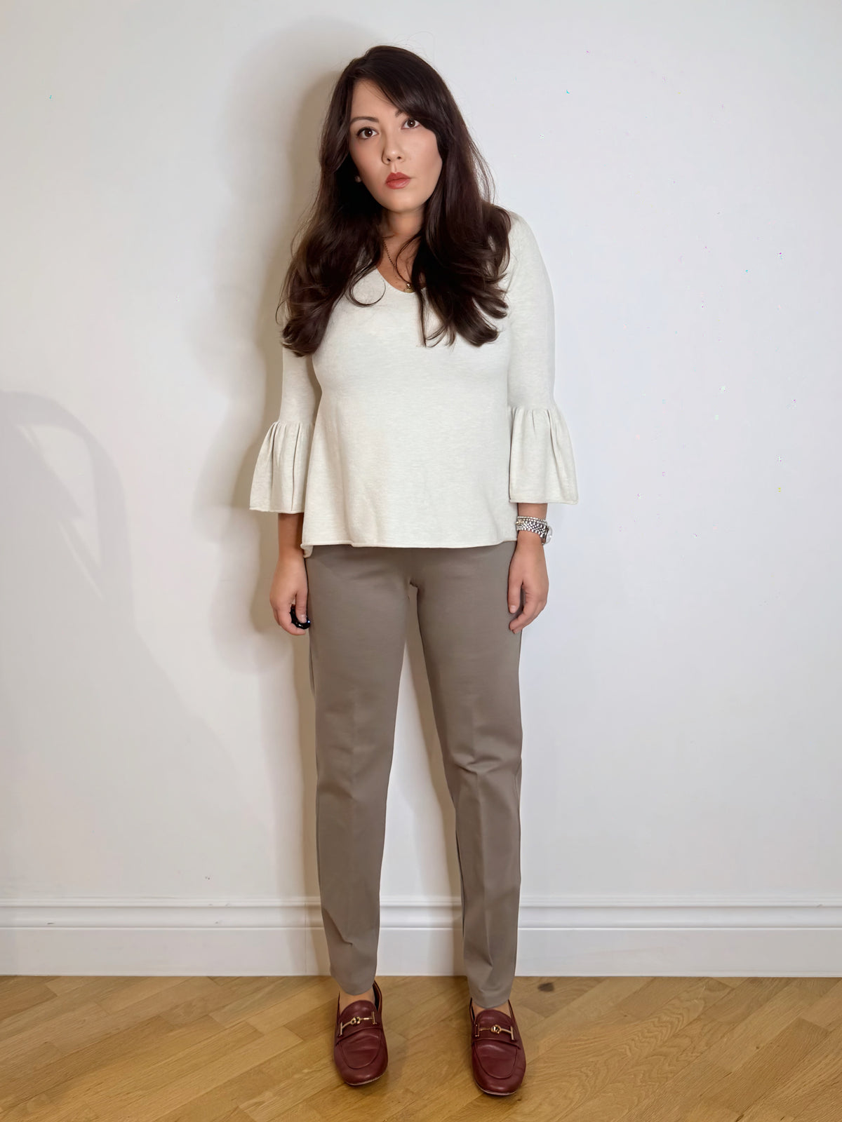 Pantalone gamba dritta in punto Milano fango