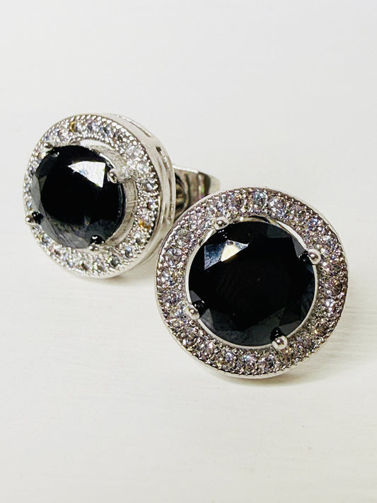 Orecchini a lobo Black Halo