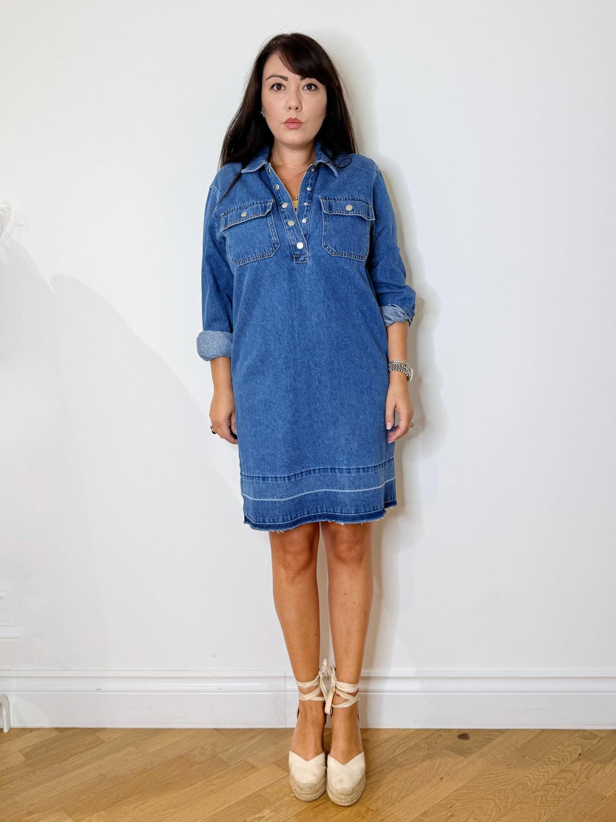 Abito in denim 100%cotone
