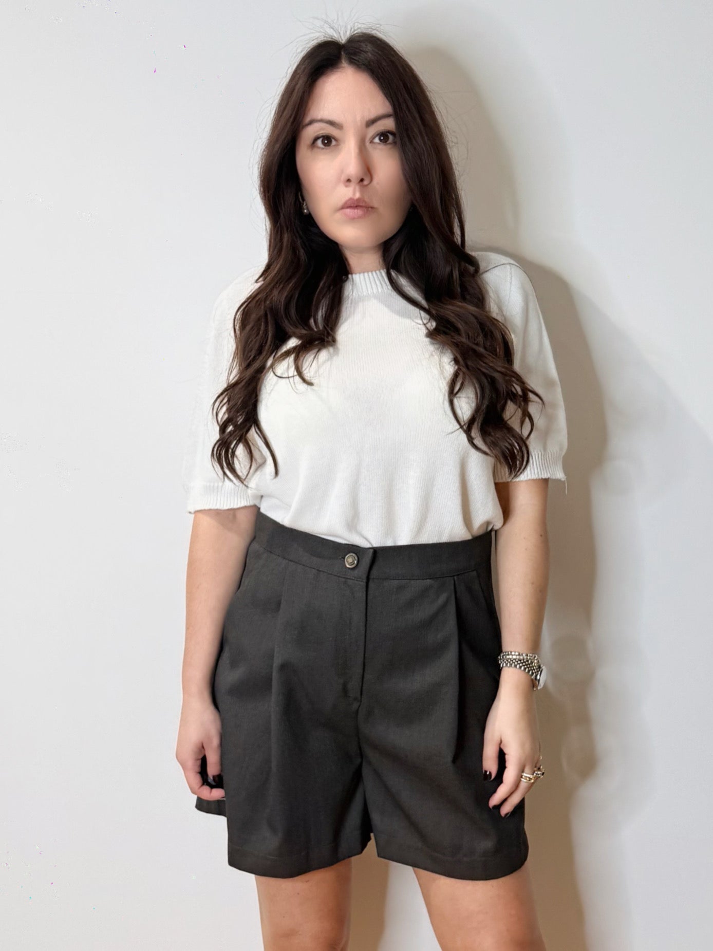 Maglia in filato bianca