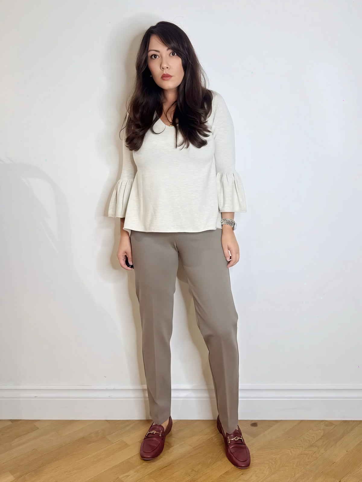 Pantalone gamba dritta in punto Milano fango