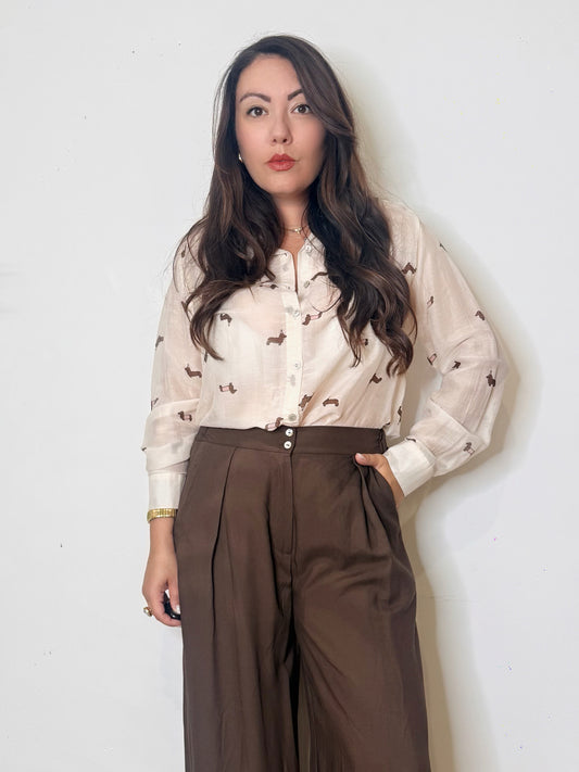 Camicia misto seta bassotti