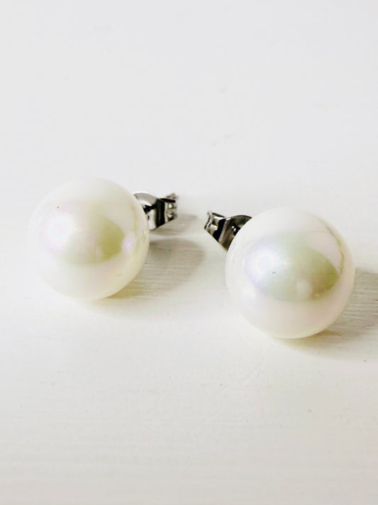 Orecchini perle al lobo 12MM