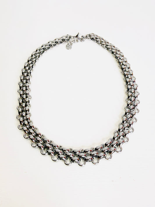 Collana in maglia silver
