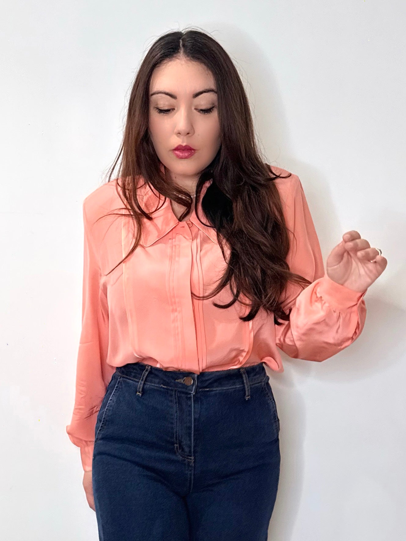 Camicia vintage in pura seta