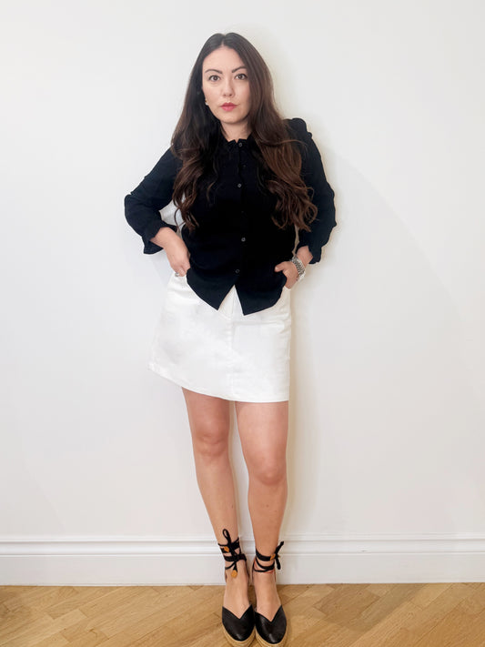 Gonna in denim bianco