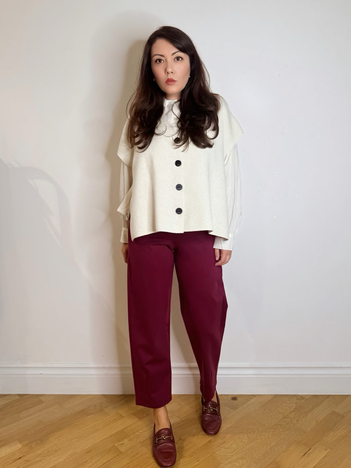 Gilet in maglia con fiocchi