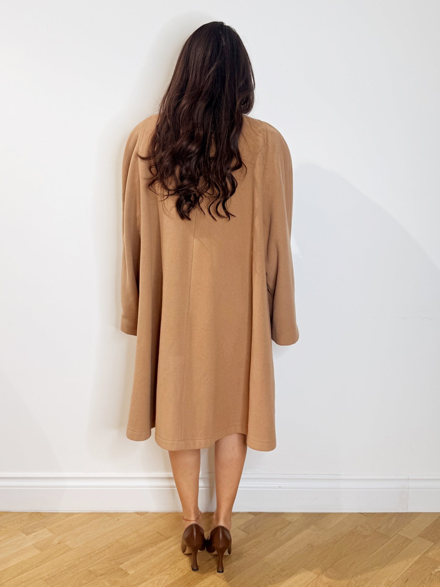 Cappotto camel in lana