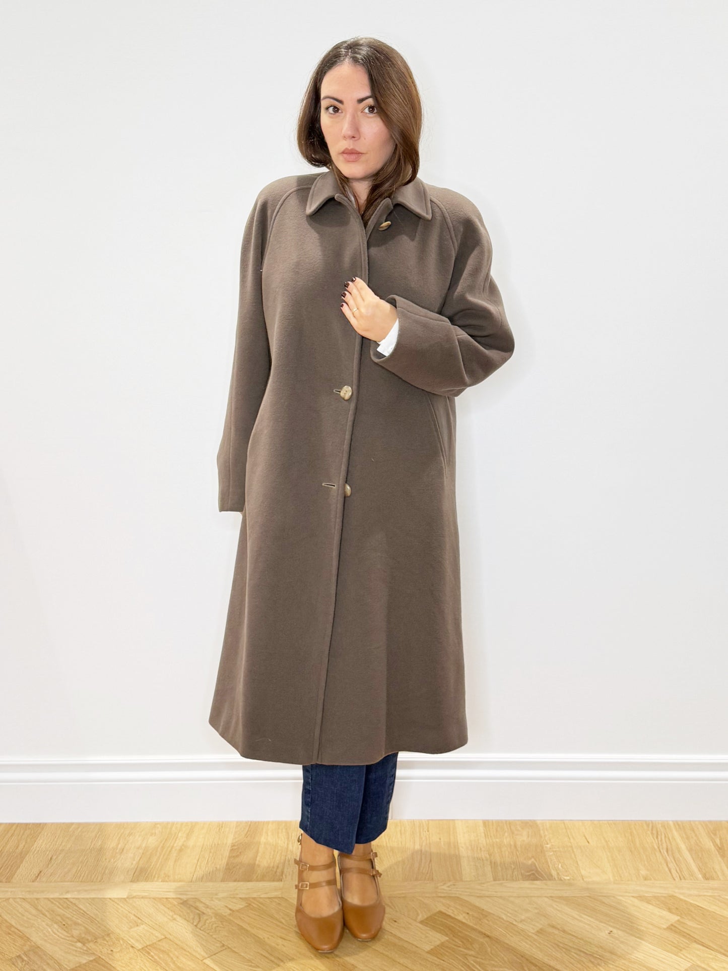 Capotto in lana mocha mousse