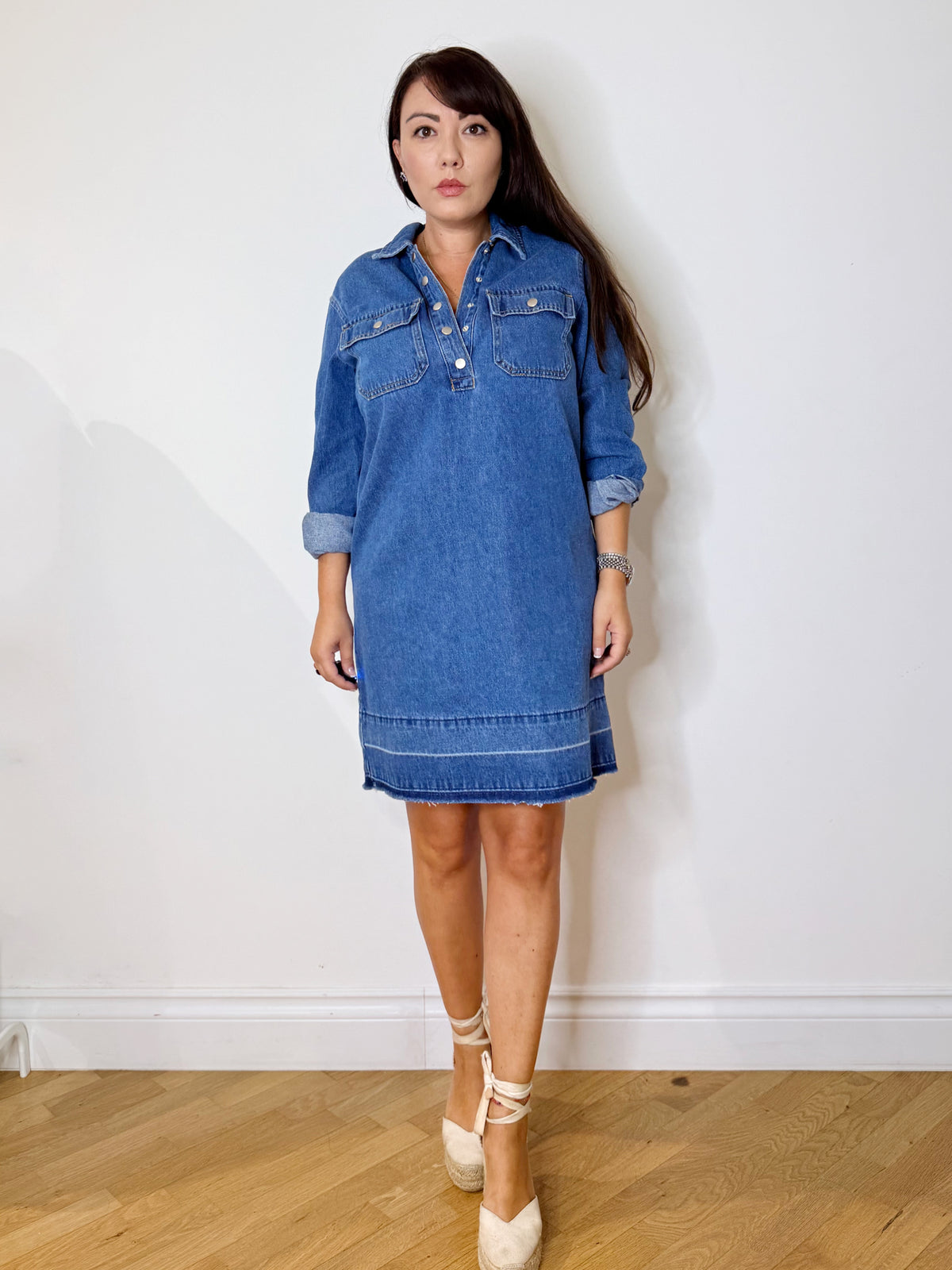 Abito in denim 100%cotone