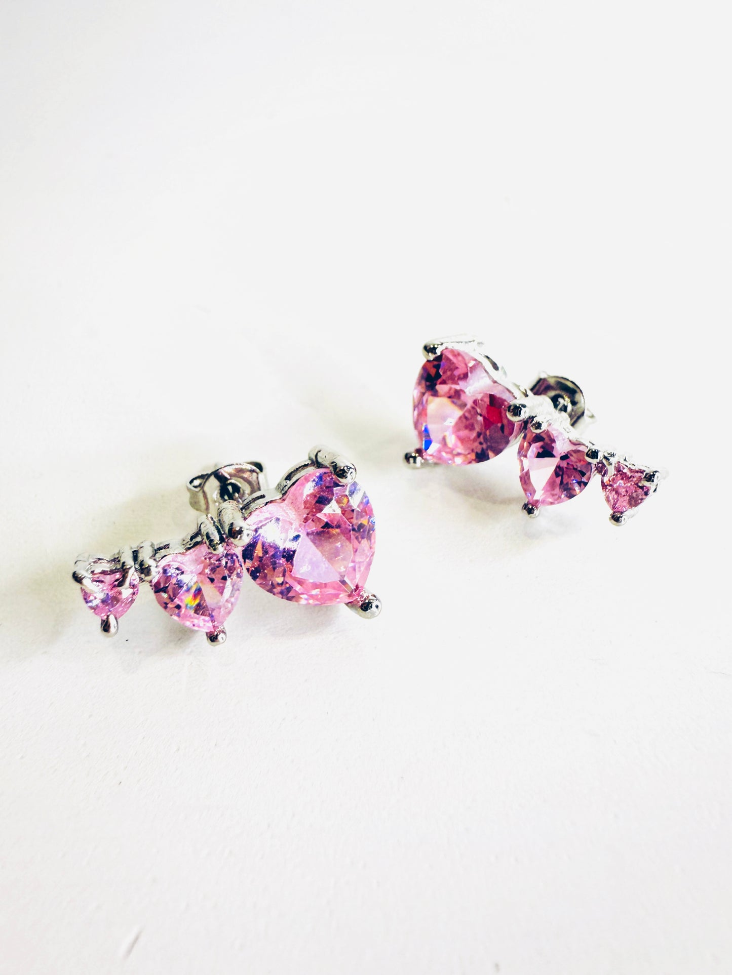 Orecchini cuori pink