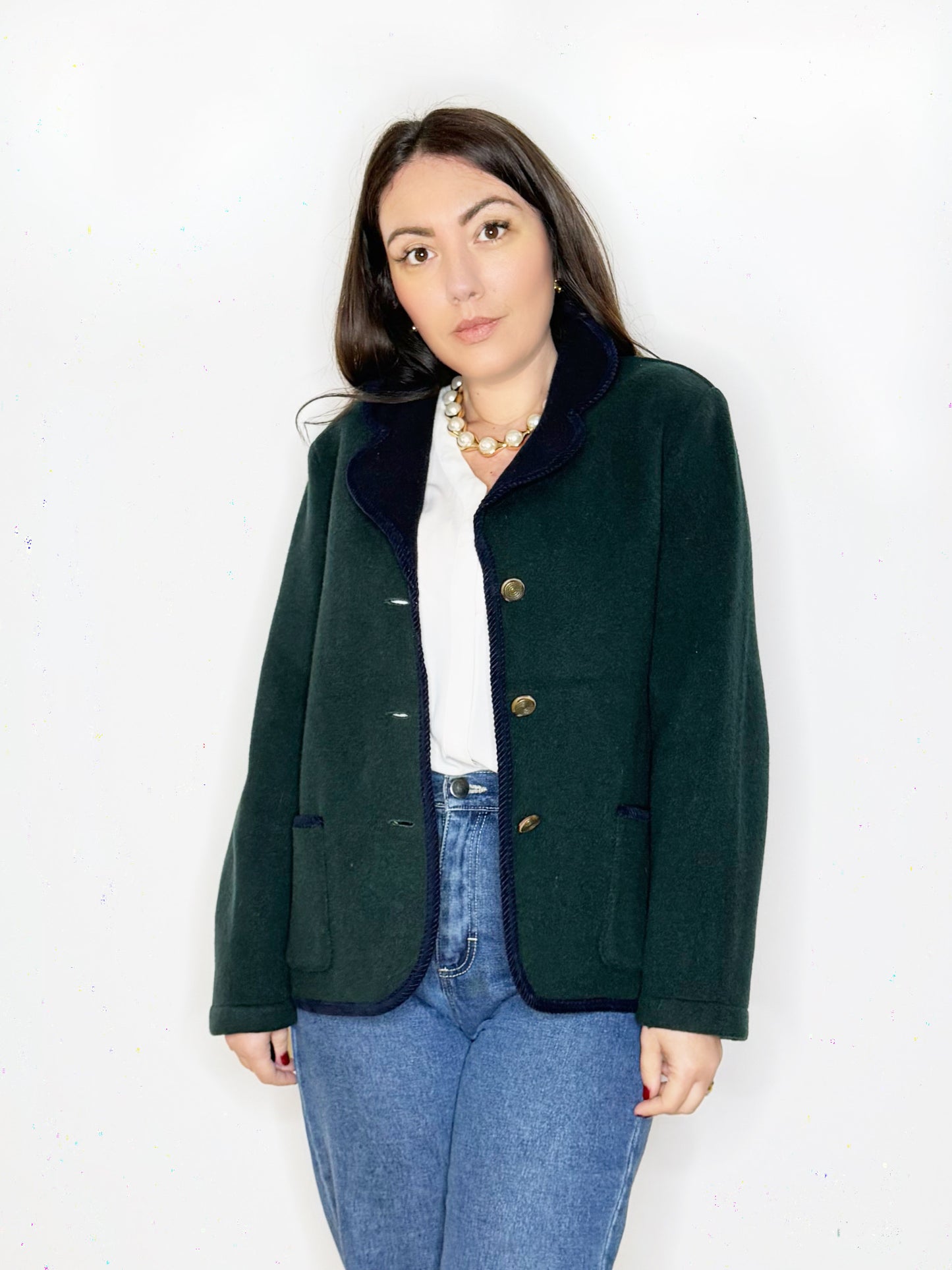 Giacca in lana doppio colore