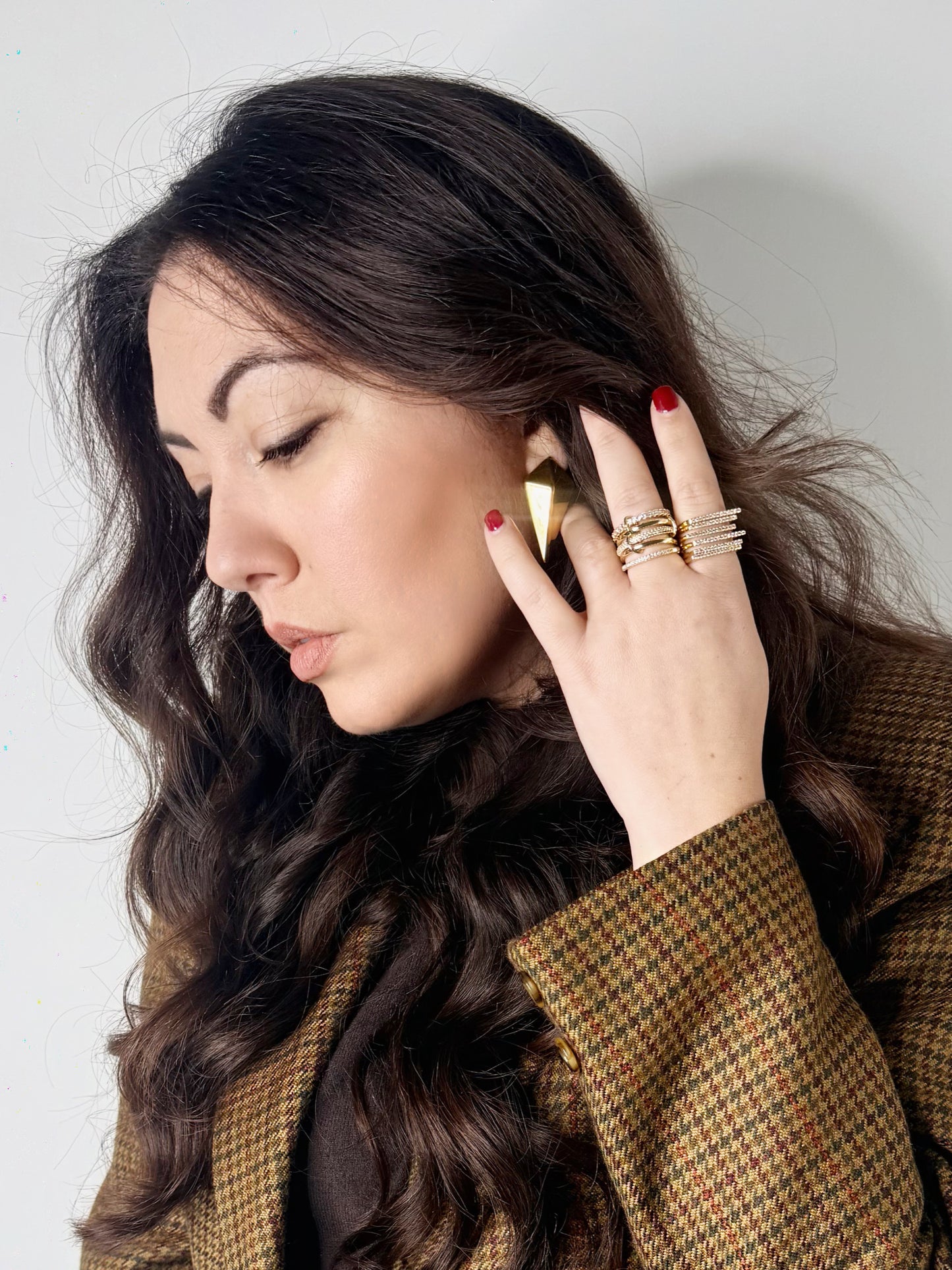 Orecchini rombi gold