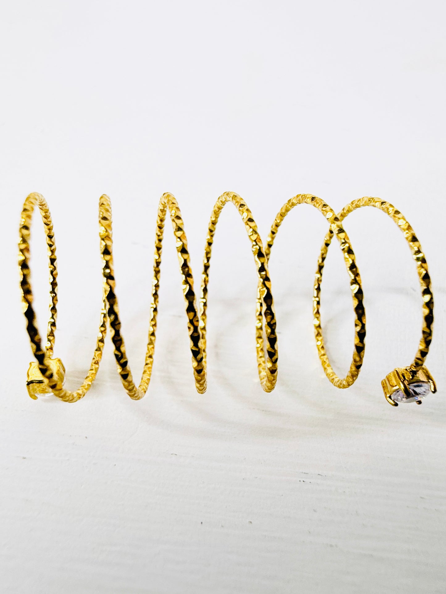 Anello spirale con strass