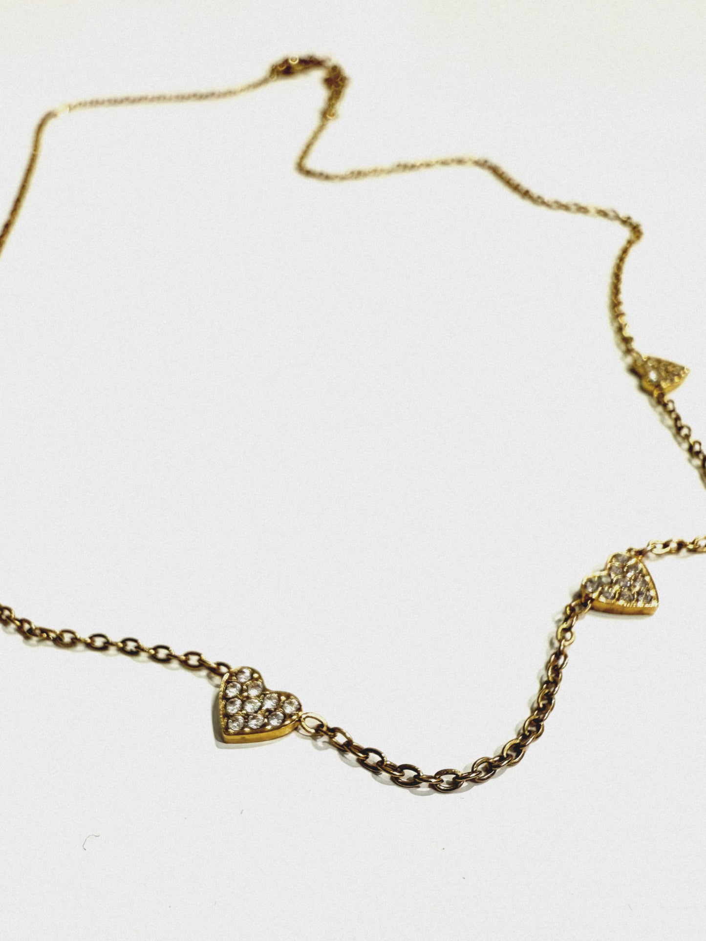 Collana cuoricini gold