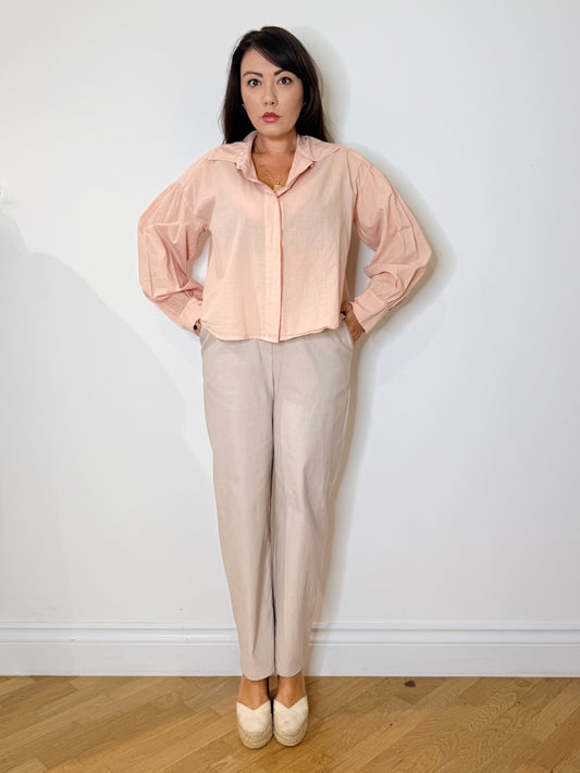 Camicia rosa tenue 100% cotone