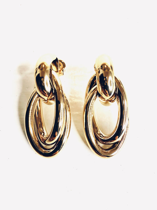 Orecchini ovali gold