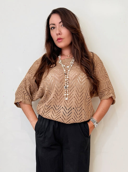 Maglia traforata 100% cotone