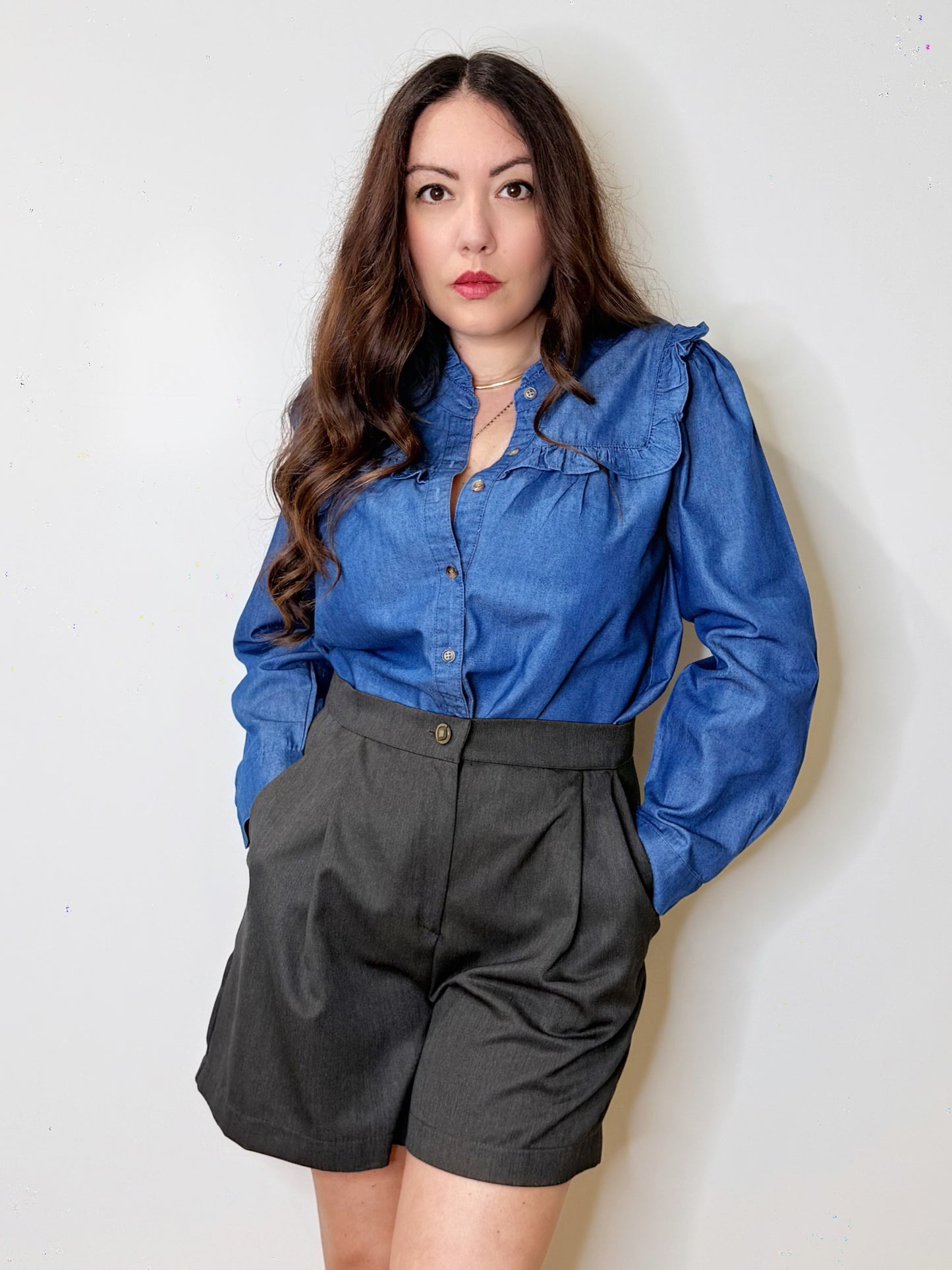 Camicia con rouches