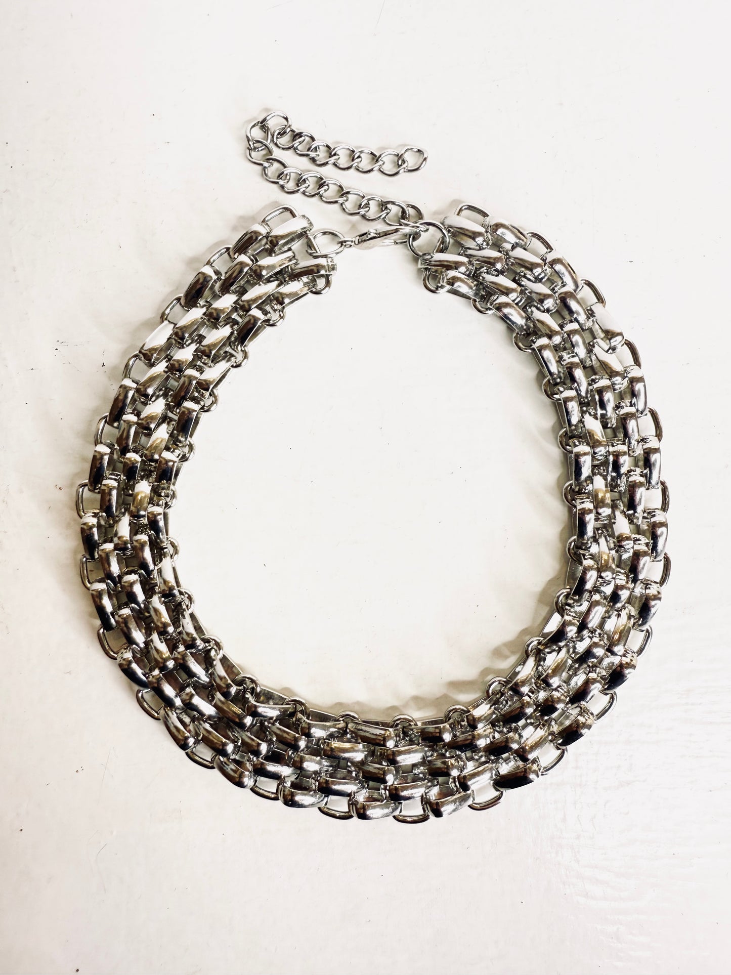 Collana in maglia silver
